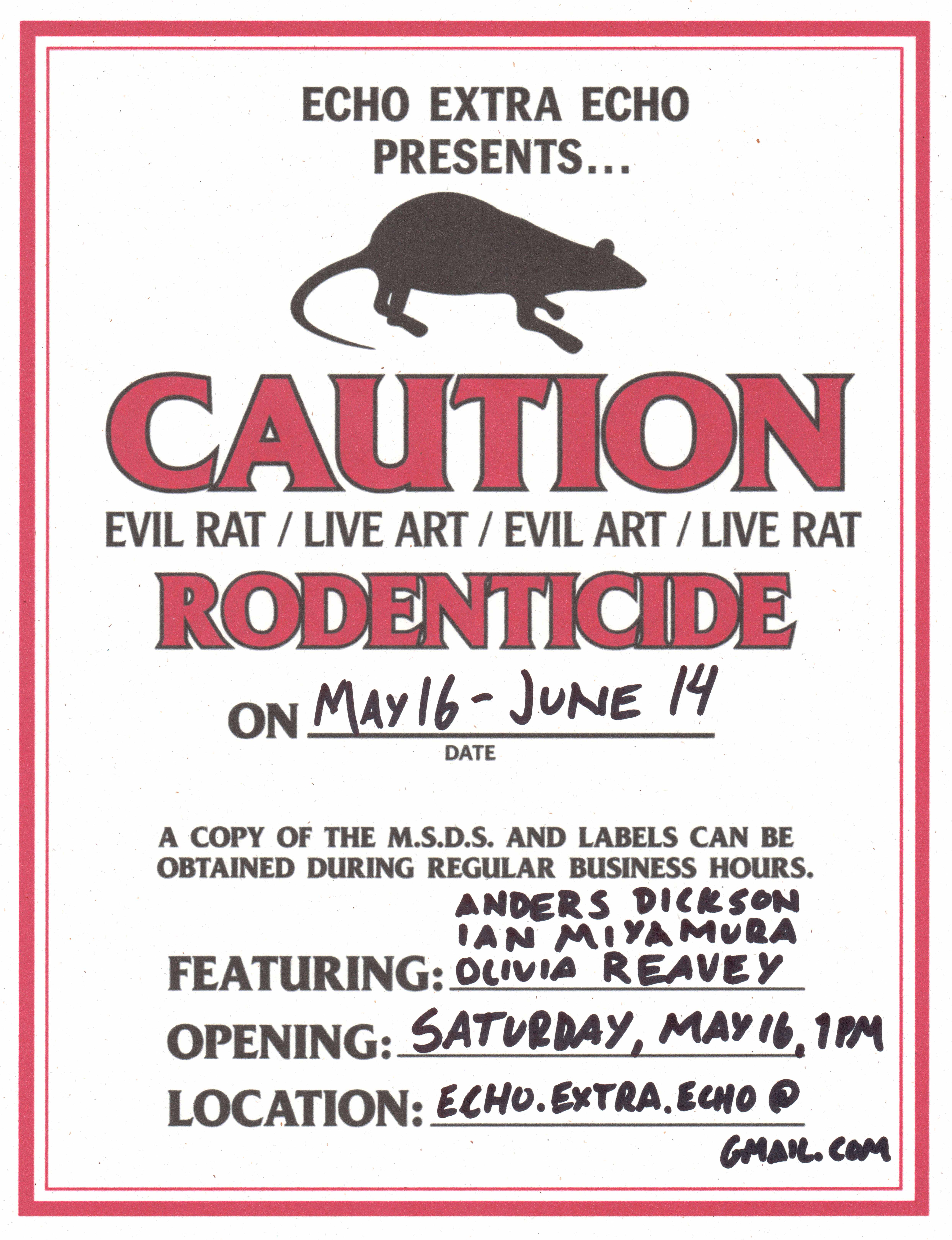 EVIL RAT / LIVE ART / EVIL ART / LIVE RAT flyer